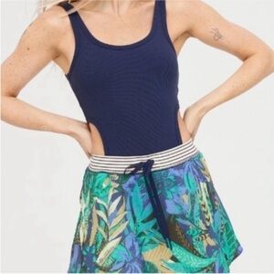 Aerie Navy and Green Mini Dress